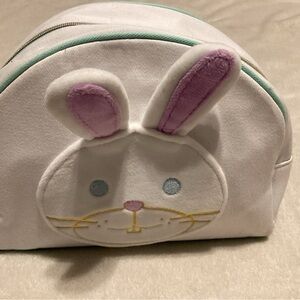 Bulgari White Cosmetic Pouch with Mint Trim